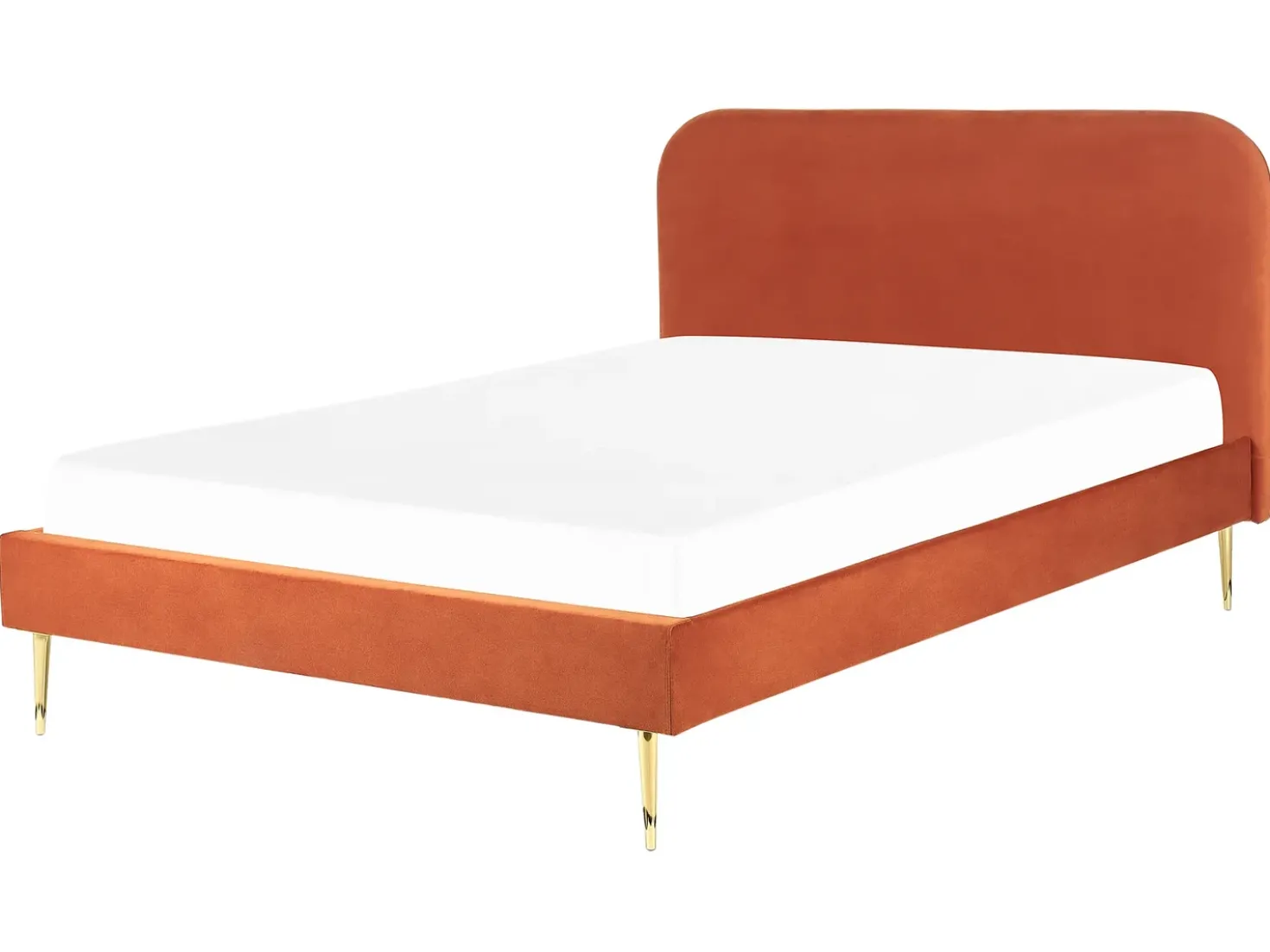 Letto Velluto FLAYAT 160 x 200 cm Arancione