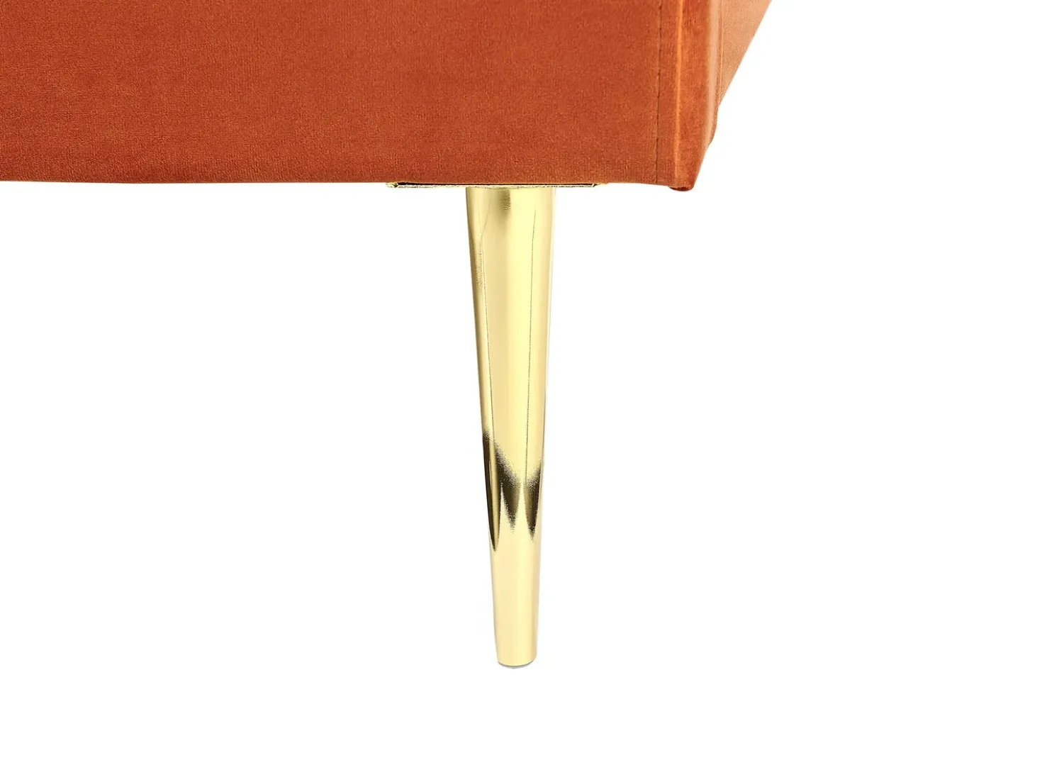 Letto Velluto FLAYAT 160 x 200 cm Arancione