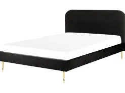 Letto Velluto FLAYAT 180 x 200 cm Nero