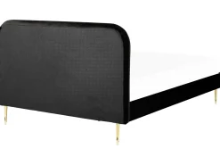 Letto Velluto FLAYAT 180 x 200 cm Nero