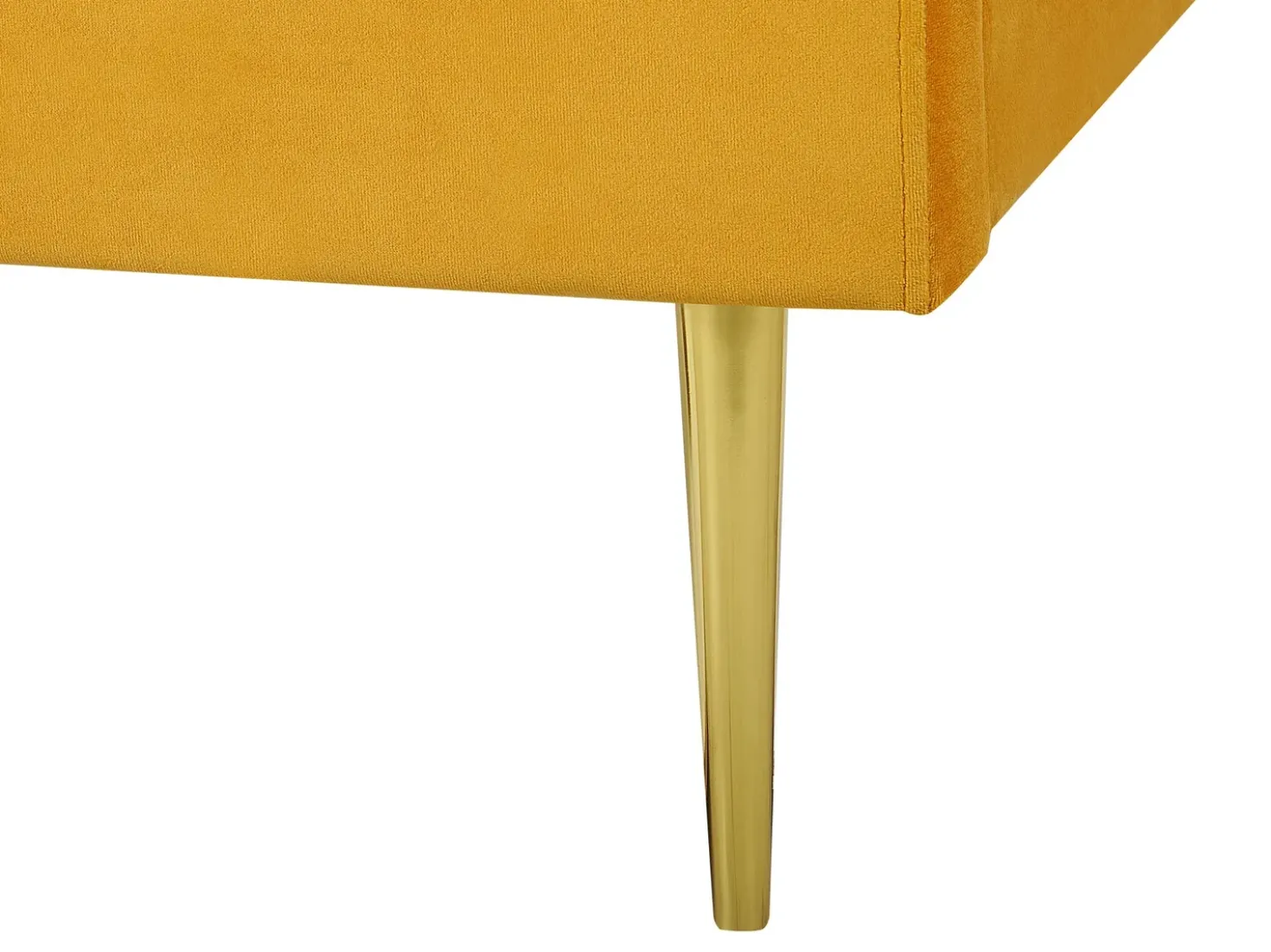 Letto Velluto FLAYAT 180 x 200 cm Giallo