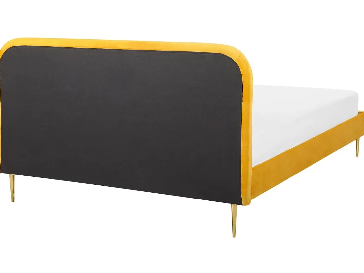 Letto Velluto FLAYAT 180 x 200 cm Giallo