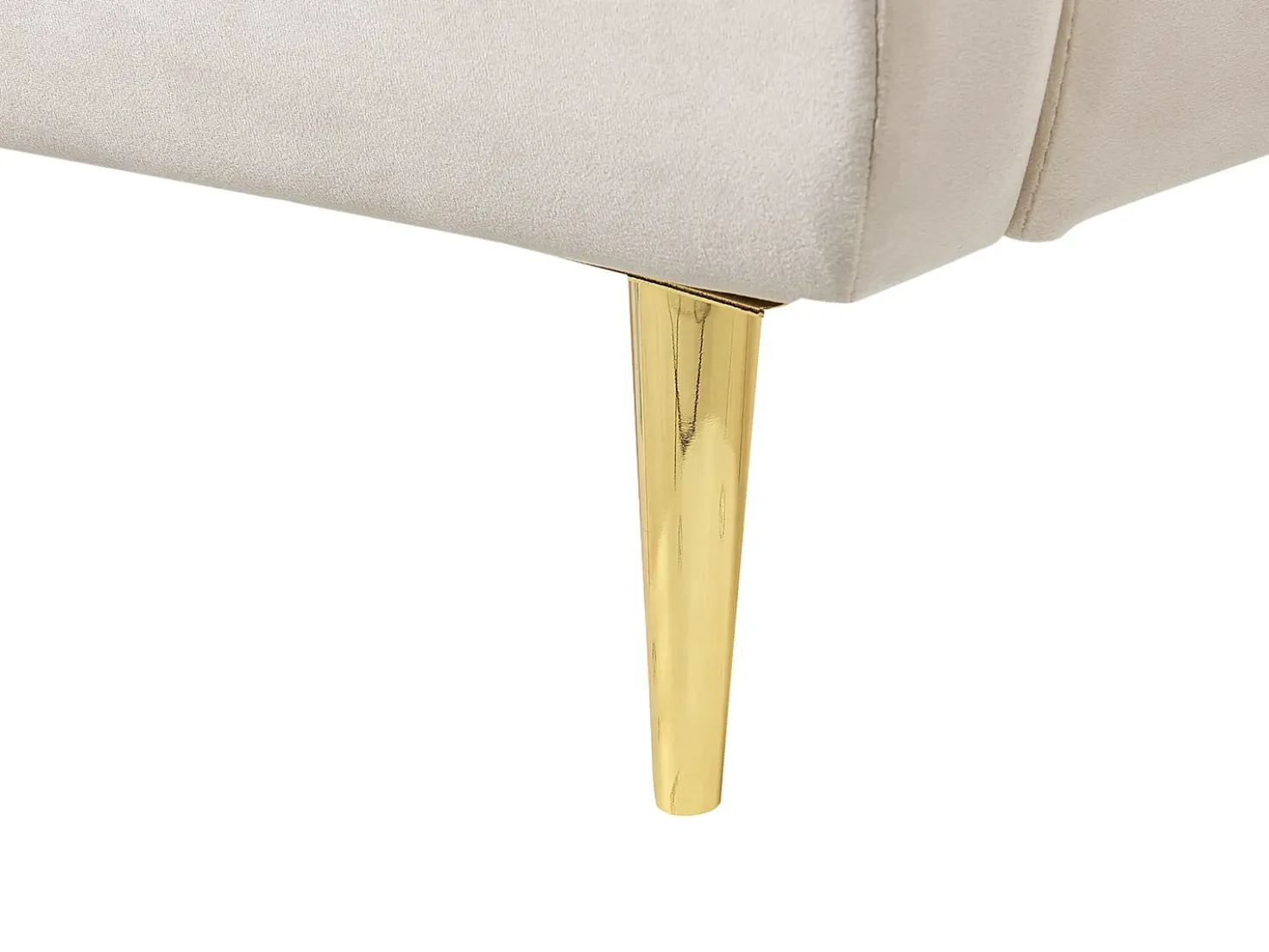 Letto Velluto FORBACH 180 x 200 cm Beige