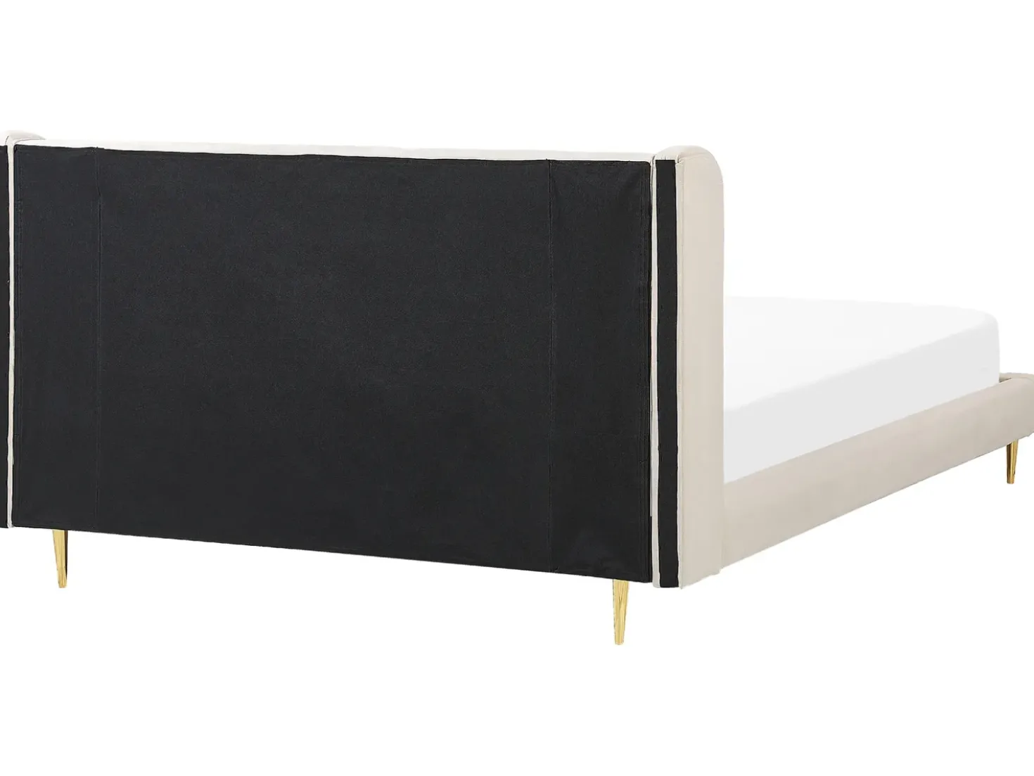 Letto Velluto FORBACH 180 x 200 cm Beige
