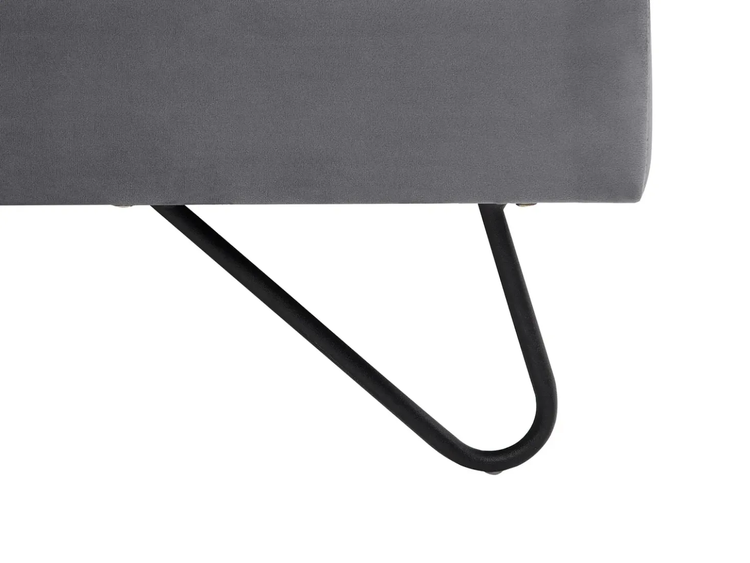 Letto Velluto LANNION 180 x 200 cm Grigio scuro