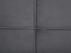 Letto Velluto LANNION 180 x 200 cm Grigio scuro
