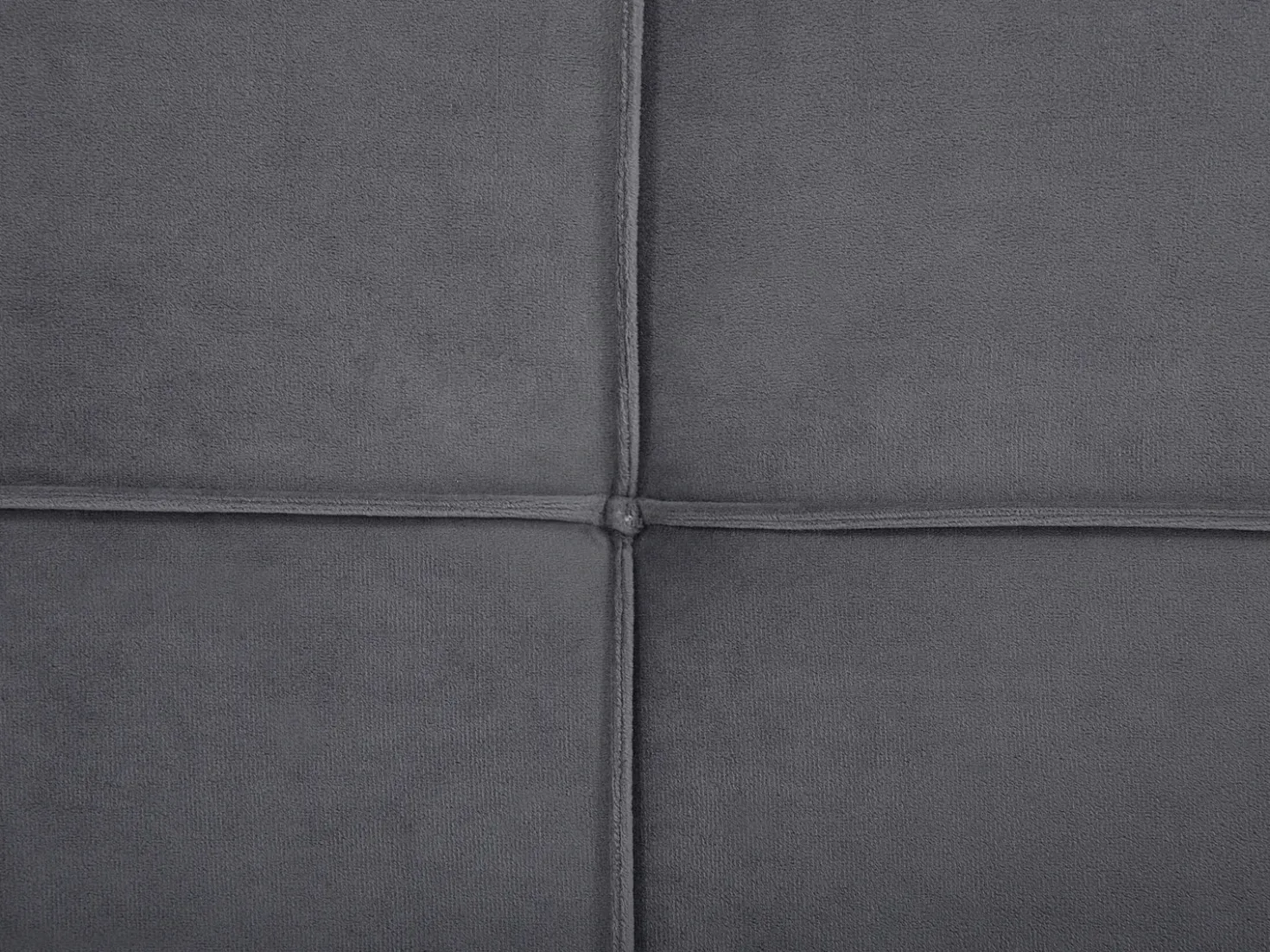 Letto Velluto LANNION 180 x 200 cm Grigio scuro