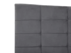 Letto Velluto LANNION 180 x 200 cm Grigio scuro