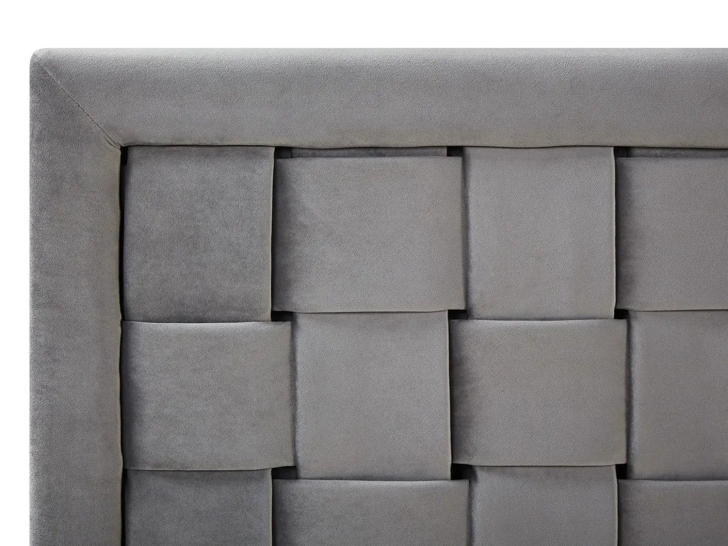 Letto Velluto LIMOUX 180 x 200 cm Grigio