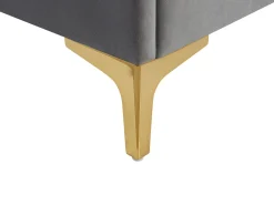 Letto Velluto LIMOUX 180 x 200 cm Grigio