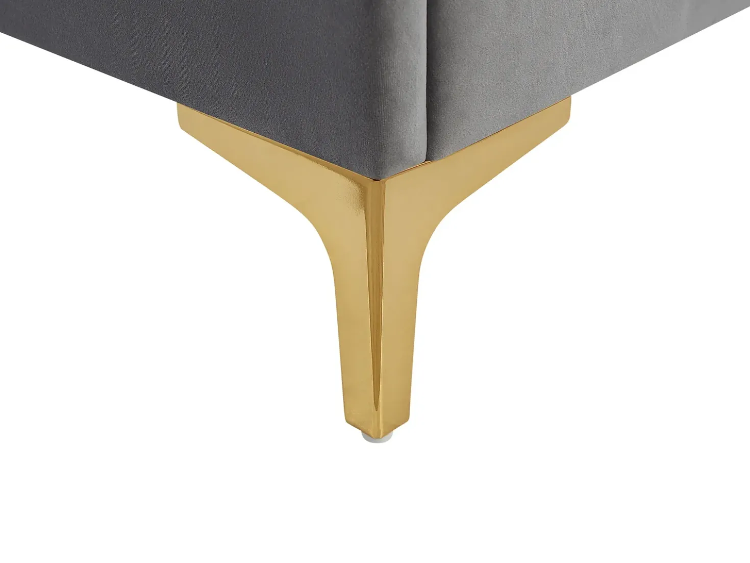 Letto Velluto LIMOUX 180 x 200 cm Grigio