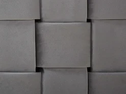 Letto Velluto LIMOUX 180 x 200 cm Grigio