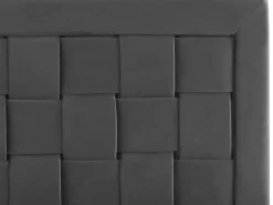 Letto Velluto LIMOUX 180 x 200 cm Nero