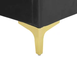Letto Velluto LIMOUX 180 x 200 cm Nero
