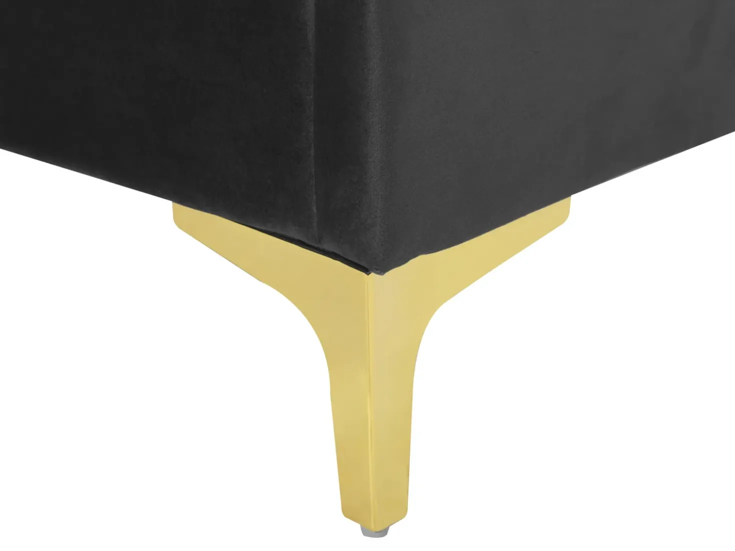 Letto Velluto LIMOUX 180 x 200 cm Nero