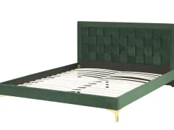 Letto Velluto LIMOUX 180 x 200 cm Verde scuro