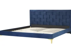 Letto Velluto LIMOUX 180 x 200 cm Blu marino