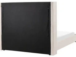 Letto Velluto LUBBON 160 x 200 cm Bianco sporco