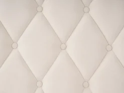 Letto Velluto LUBBON 160 x 200 cm Bianco sporco