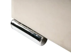 Letto Velluto LUBBON 160 x 200 cm Bianco sporco
