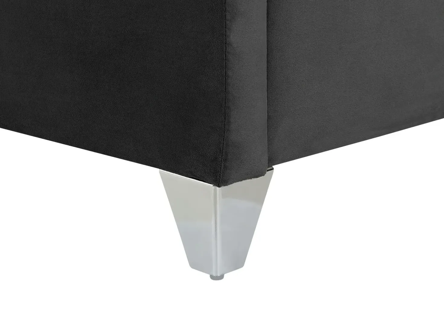 Letto Velluto LUBBON 160 x 200 cm Nero