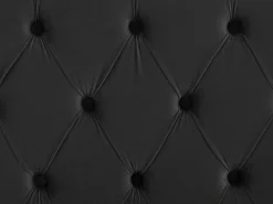 Letto Velluto LUBBON 160 x 200 cm Nero