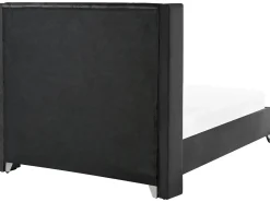 Letto Velluto LUBBON 160 x 200 cm Nero