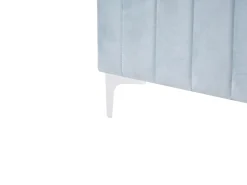 Letto Velluto LUNAN 180 x 200 cm Azzurro