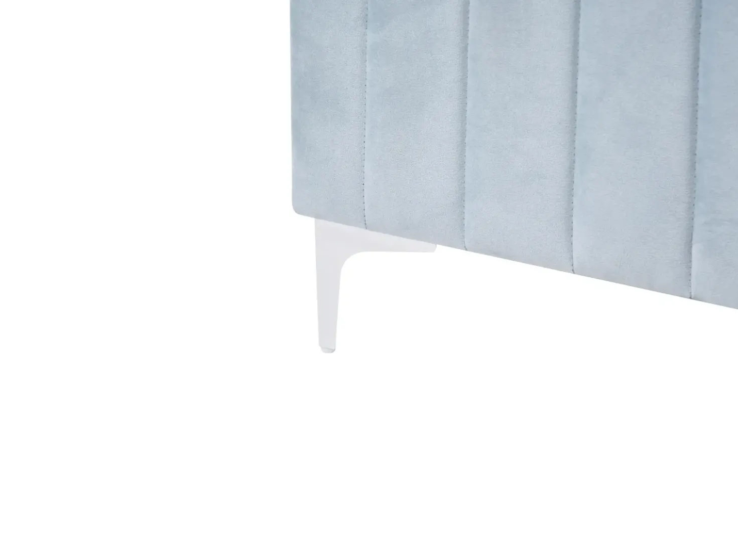 Letto Velluto LUNAN 180 x 200 cm Azzurro