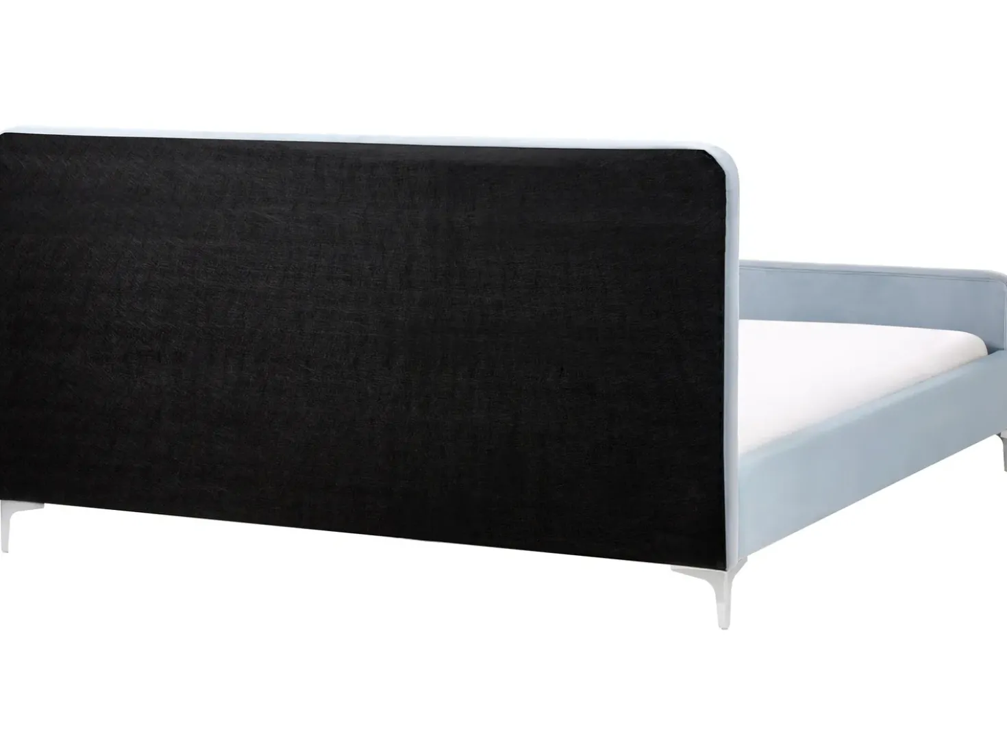 Letto Velluto LUNAN 180 x 200 cm Azzurro