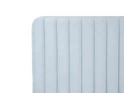 Letto Velluto LUNAN 180 x 200 cm Azzurro
