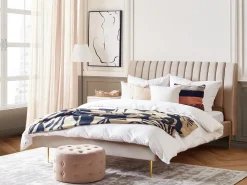 Letto Velluto MARVILLE 180 x 200 cm Beige sabbia