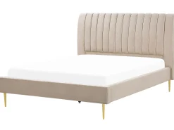 Letto Velluto MARVILLE 180 x 200 cm Beige sabbia