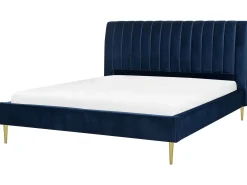 Letto Velluto MARVILLE 180 x 200 cm Blu marino