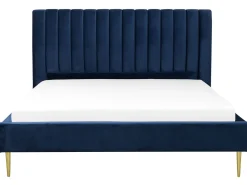 Letto Velluto MARVILLE 180 x 200 cm Blu marino