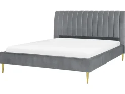Letto Velluto MARVILLE 180 x 200 cm Grigio