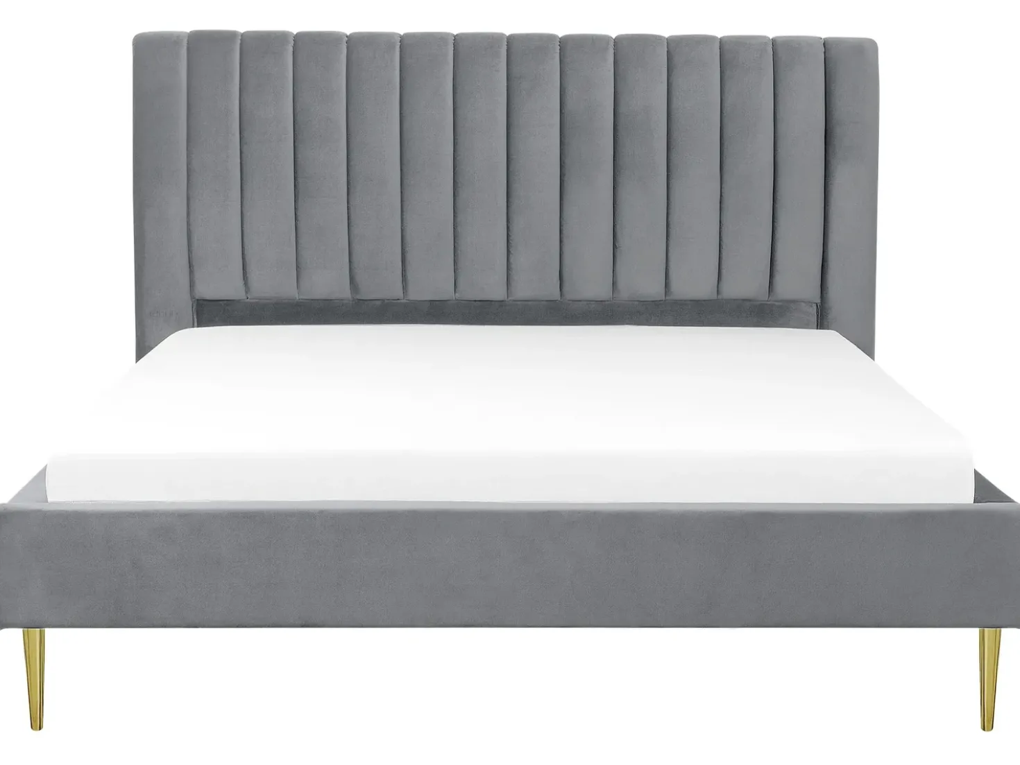 Letto Velluto MARVILLE 180 x 200 cm Grigio