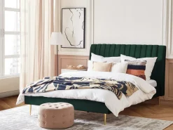 Letto Velluto MARVILLE 180 x 200 cm Verde smeraldo