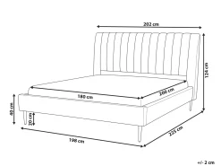 Letto Velluto MARVILLE 180 x 200 cm Verde smeraldo
