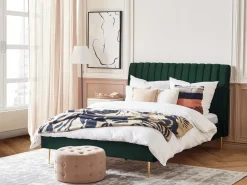 Letto Velluto MARVILLE 140 x 200 cm Verde smeraldo