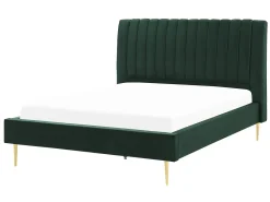Letto Velluto MARVILLE 140 x 200 cm Verde smeraldo