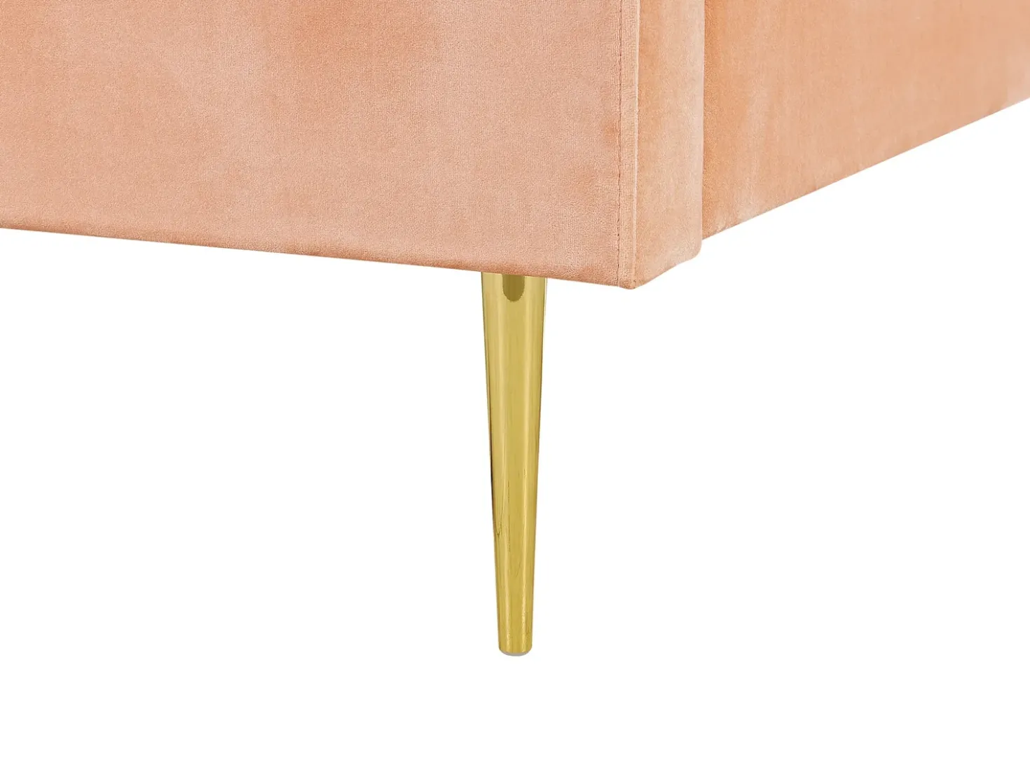 Letto Velluto MARVILLE 180 x 200 cm Rosa pesca