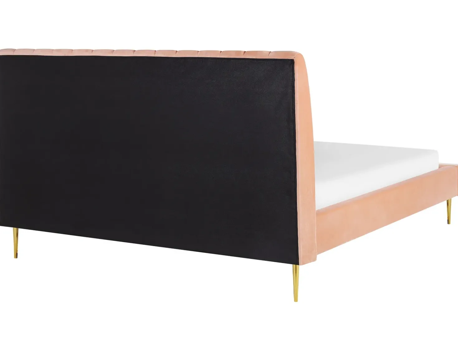 Letto Velluto MARVILLE 180 x 200 cm Rosa pesca