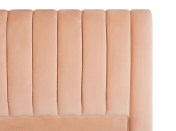 Letto Velluto MARVILLE 180 x 200 cm Rosa pesca
