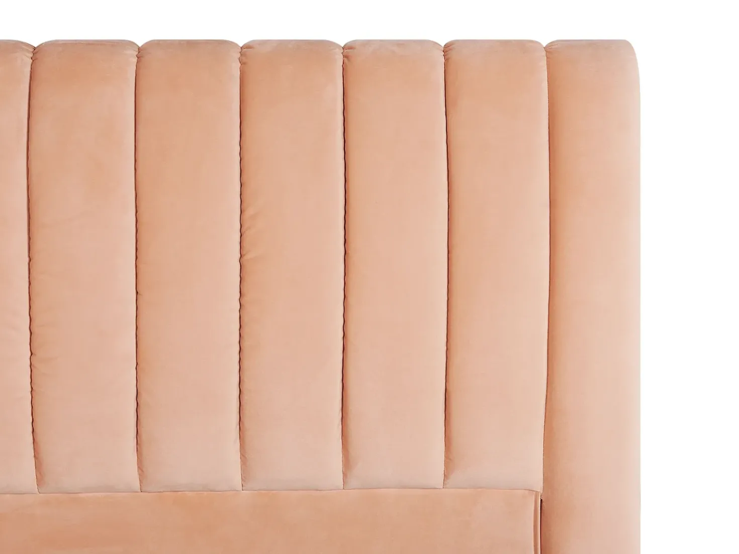 Letto Velluto MARVILLE 180 x 200 cm Rosa pesca