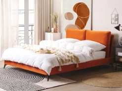 Letto Velluto MELLE 160 x 200 cm Arancione
