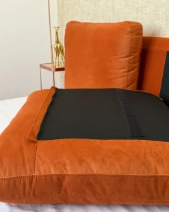 Letto Velluto MELLE 160 x 200 cm Arancione