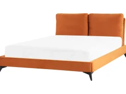 Letto Velluto MELLE 160 x 200 cm Arancione