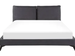 Letto Velluto MELLE 180 x 200 cm Grigio scuro