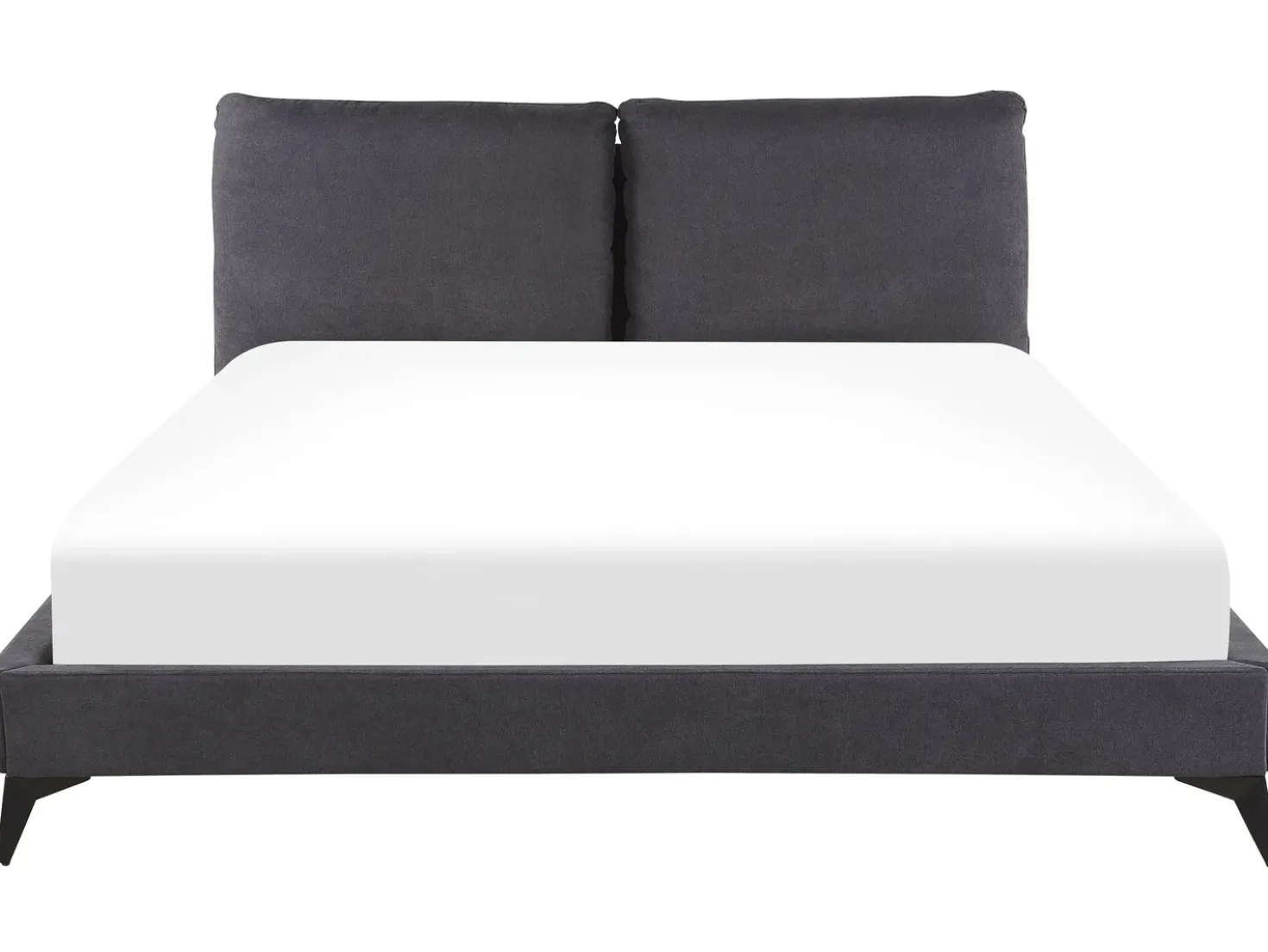 Letto Velluto MELLE 180 x 200 cm Grigio scuro